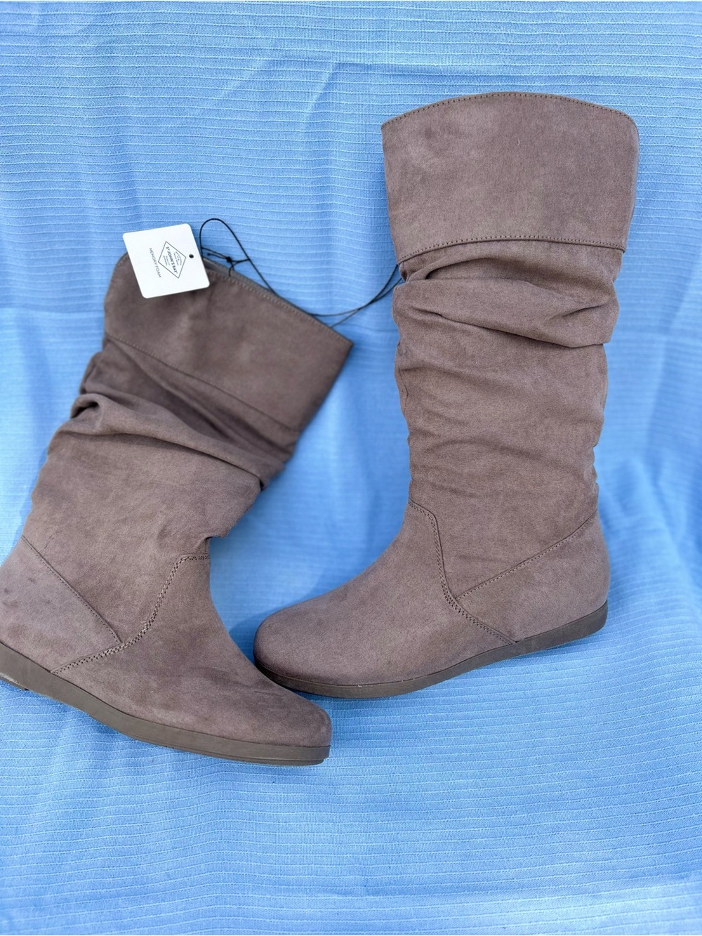 St. John's Bay Taupe Slouch Knee-High Boots